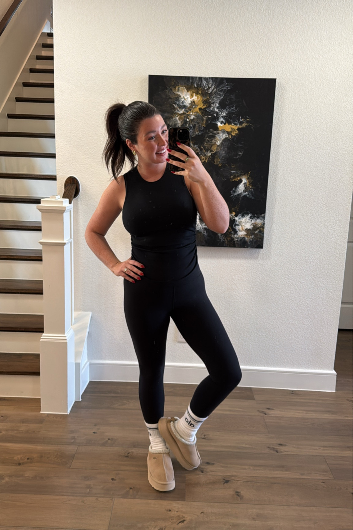 Back to Pilates after vacation and wearing my first ever full alo yoga outfit. I did a big alo haul and these were pretty much the only pieces I felt were worth the price point. They are currently 30% for Black Friday right now too 

#LTKFitness #LTKCyberWeek #LTKMidsize