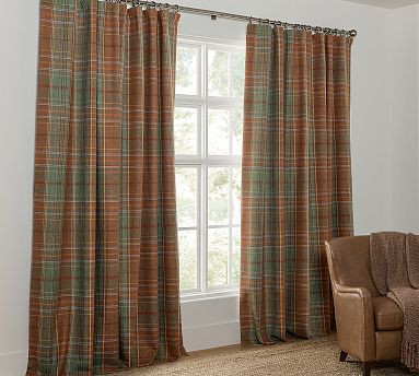 Woodrow Plaid Curtain - Set of 2 | Pottery Barn (US)