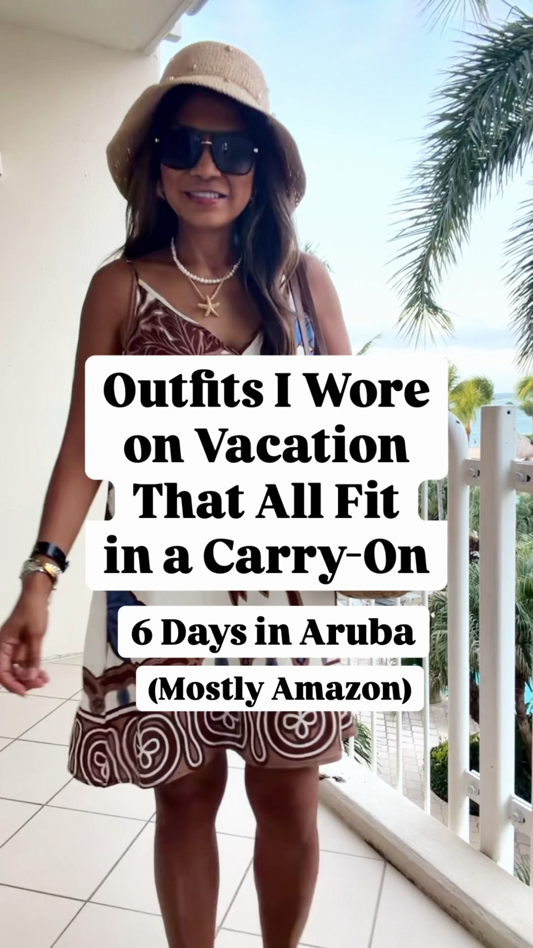 I’m 5’2” 118#ish for reference 
What I packed and wore for Aruba for 6 Days during SpringBreak! 
All dresses and swim cover ups are in size small except the yellow midi dress-in XS. All tts.
All swimsuits are in size small tts-all Amazon and have great back coverage and great quality. 
Sneakers and sandals all fit tts.
Skort set in small tts.
2 piece and one-piece swimsuits all in small tts.

All beach Accesories are linked.

Spring break, vacation outfits, Amazon finds, resort wear, over 50 style, midlife fashion, petite fashion,midlife fashion, affordable fashion, fashion over40 

#LTKSwim #LTKPetite #LTKOver40