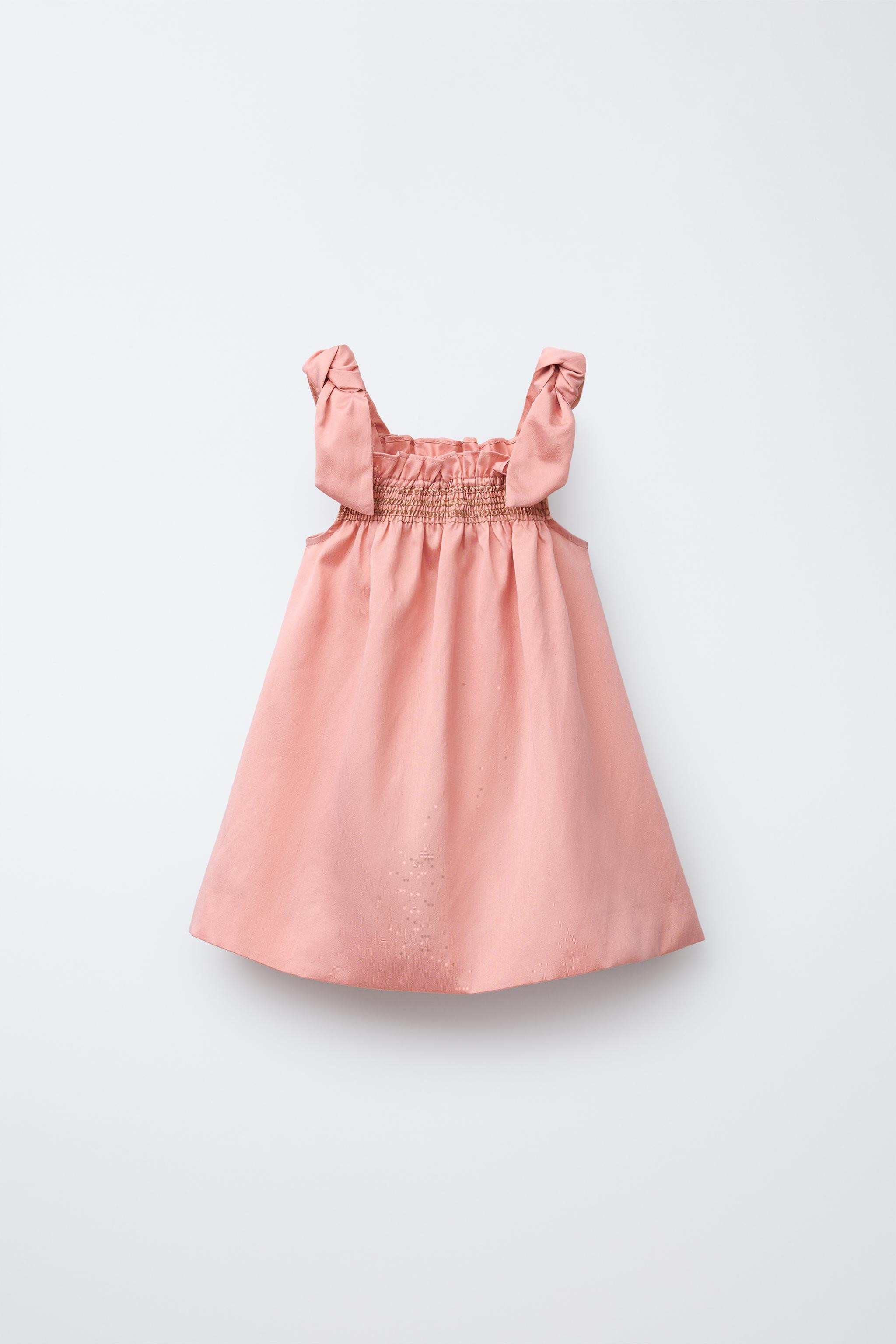 SATIN DRESS WITH BOWS | Zara US