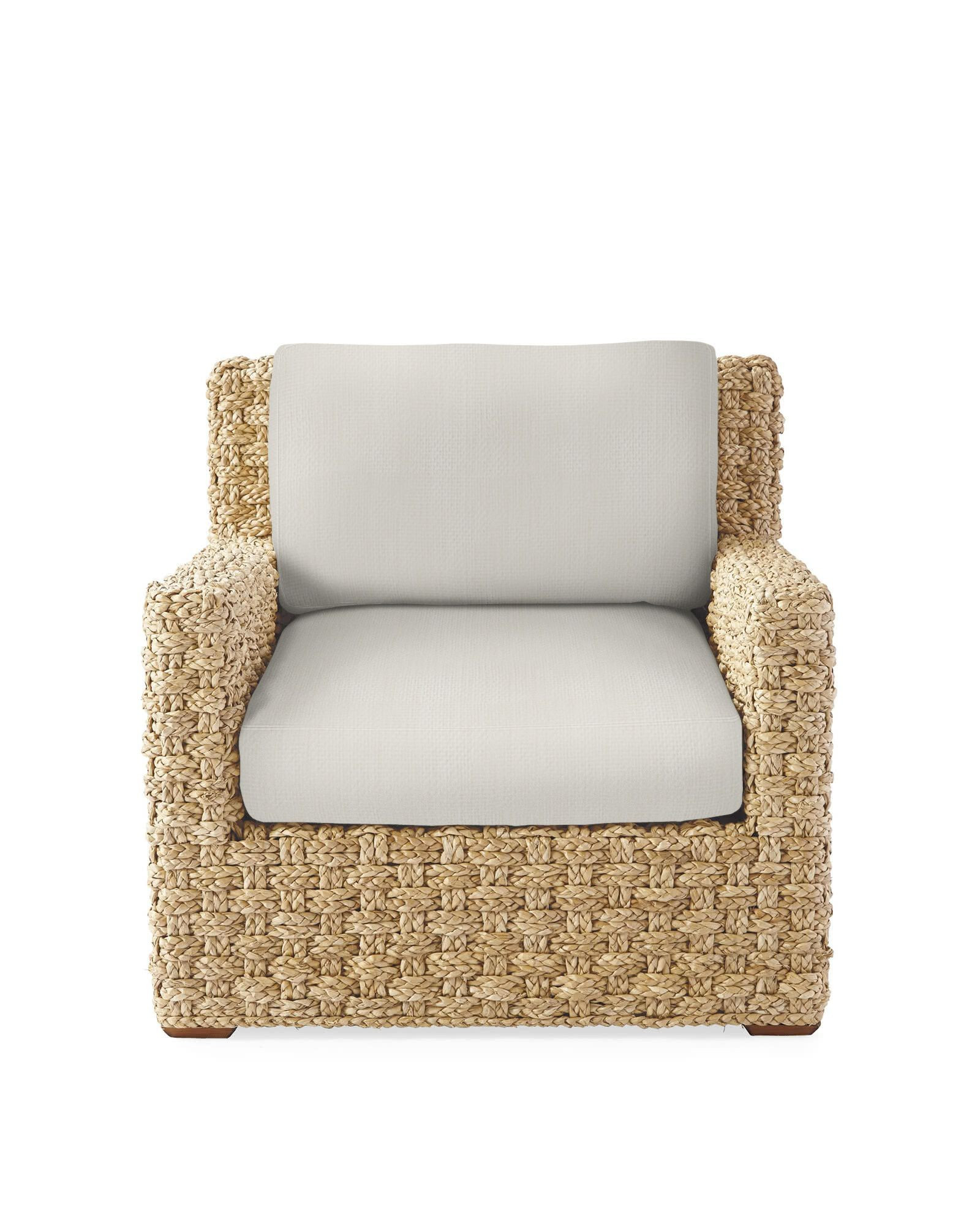 Costa Lounge Chair - Chalk Perennials® Basketweave | Serena and Lily