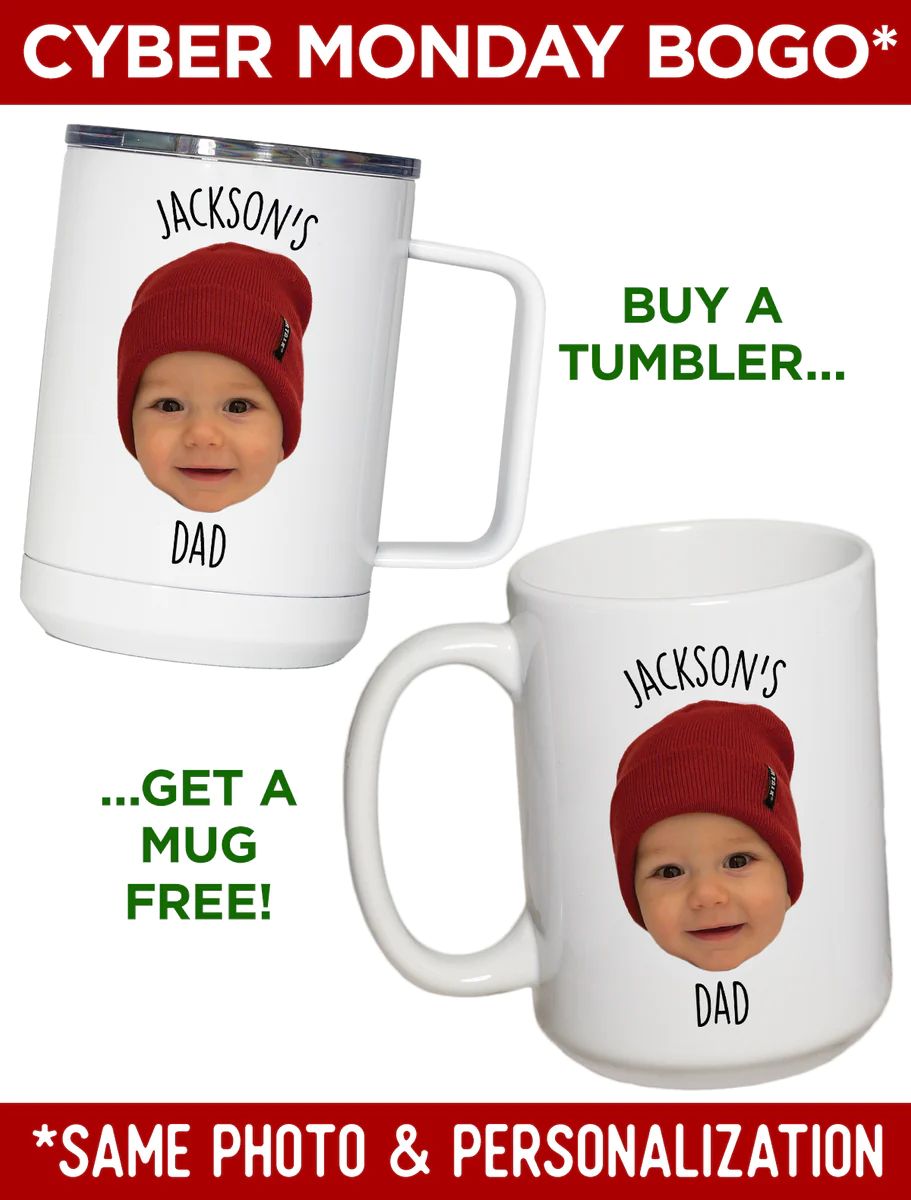 Cyber Monday BOGO: Personalized Baby Tumbler + Mug | Type League Press