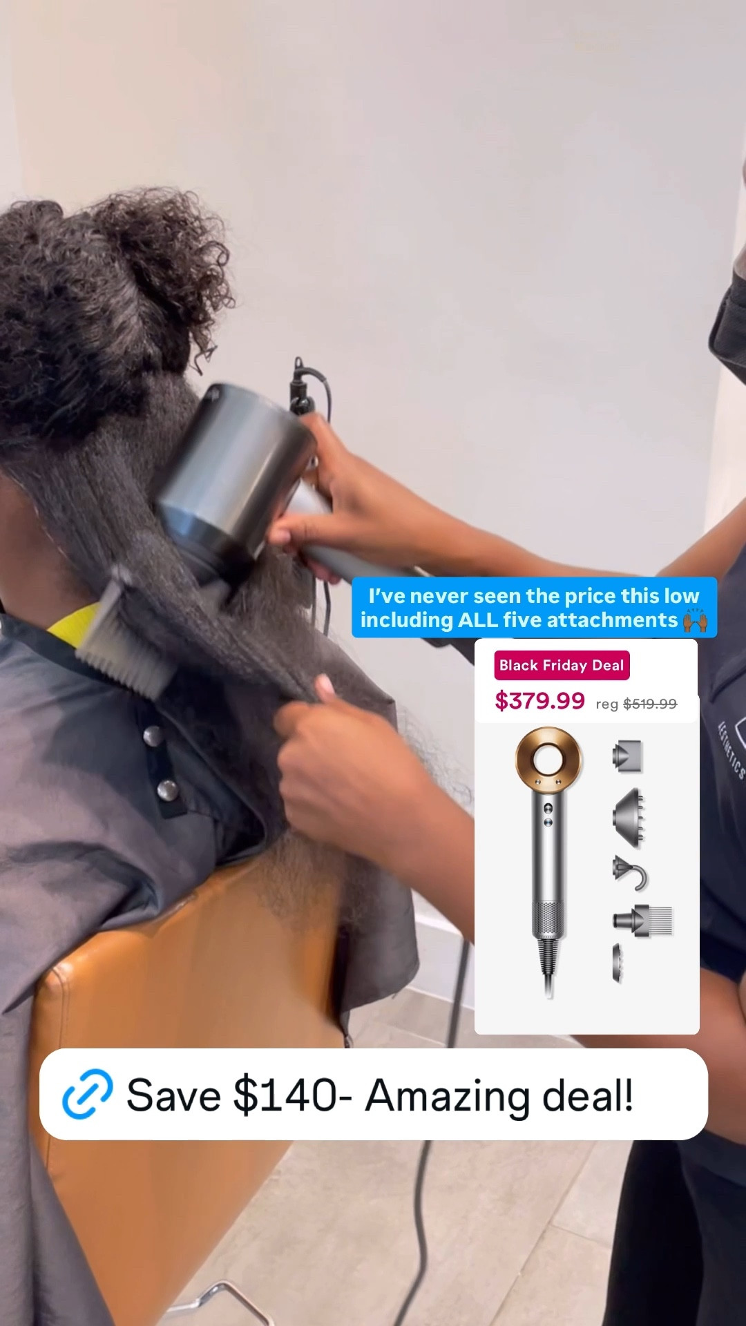 I’ve never seen this good of a deal on this dryer…with all five attachments! #ltkbeauty #dysonbeauty #dysonhair 