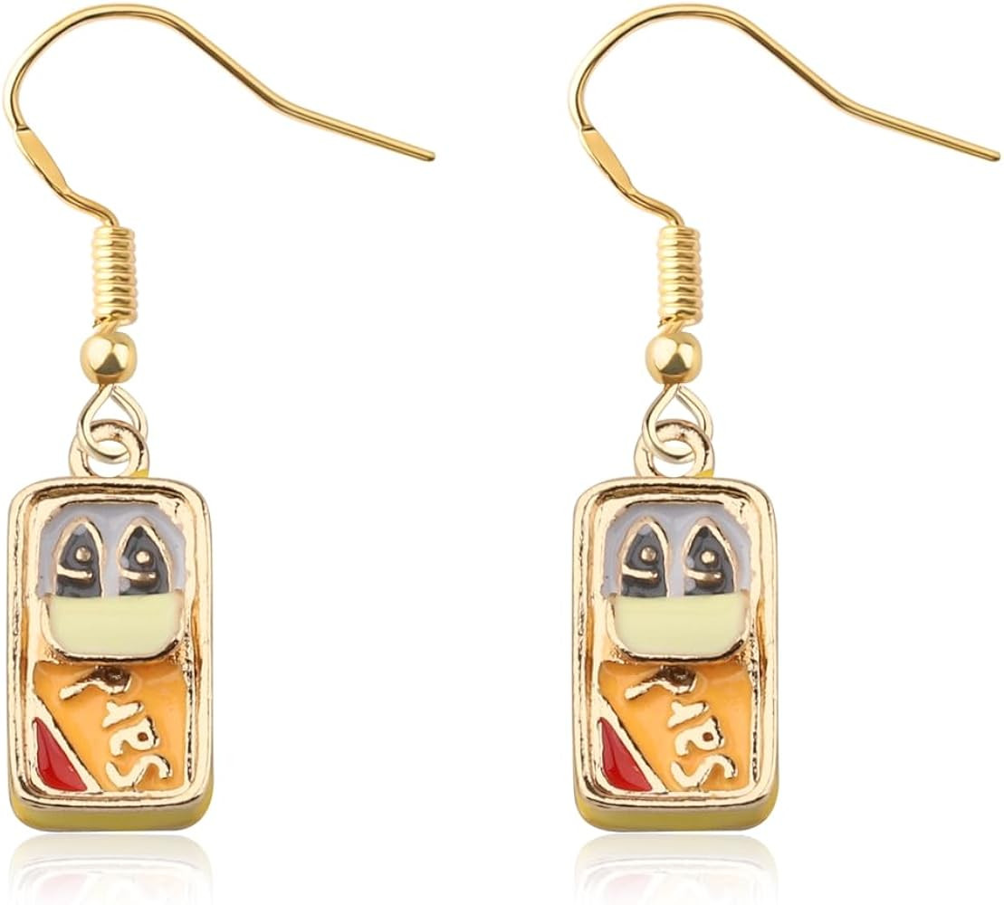 Gzrlyf Sardines Earring Dangle Sardine Can Tinned Fish Themed Gift Sardines Fish Lover Jewelry Fi... | Amazon (US)