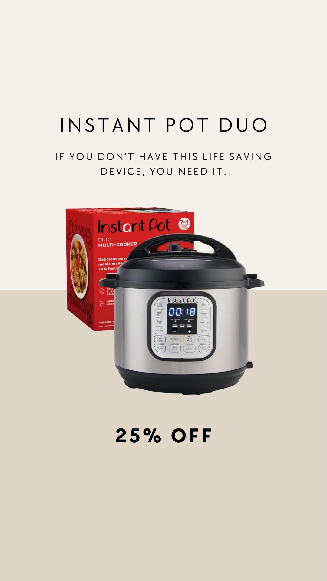 My favourite kitchen appliance lately! Life is busy and the Instant Pot pressure cooker makes meals easy and fast but delicious. My personal fav - beef & broccoli ! It’s been so great for pastas, soups, roasts, you name it! And it’s on sale today for Prime Day! 

#LTKfamily #LTKcanada #LTKgiftguide