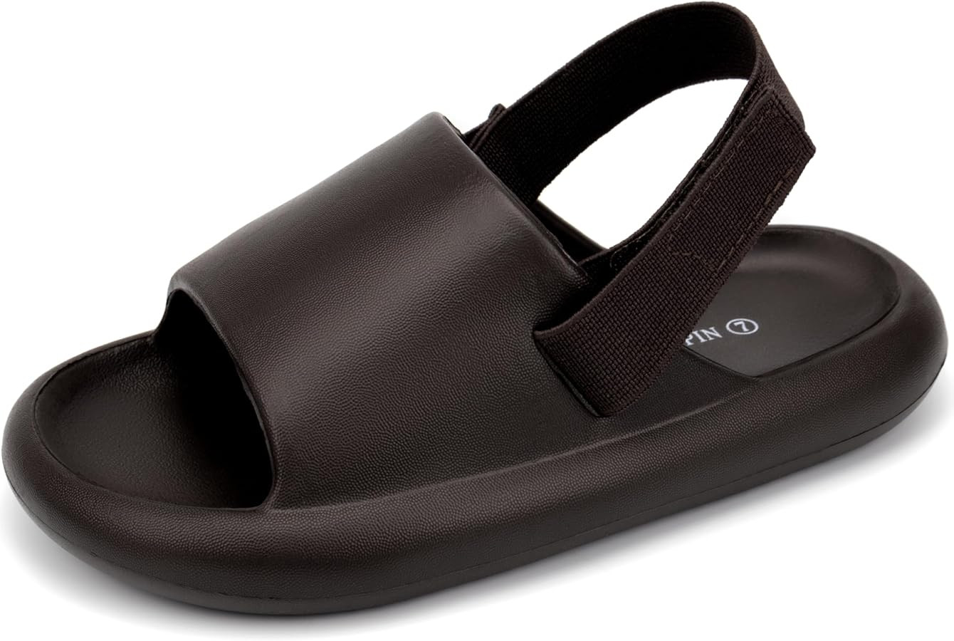 INMINPIN Toddler Boys Girls Slides Sandals Comfort Beach Pool Shower Slippers with Elastic Back S... | Amazon (US)