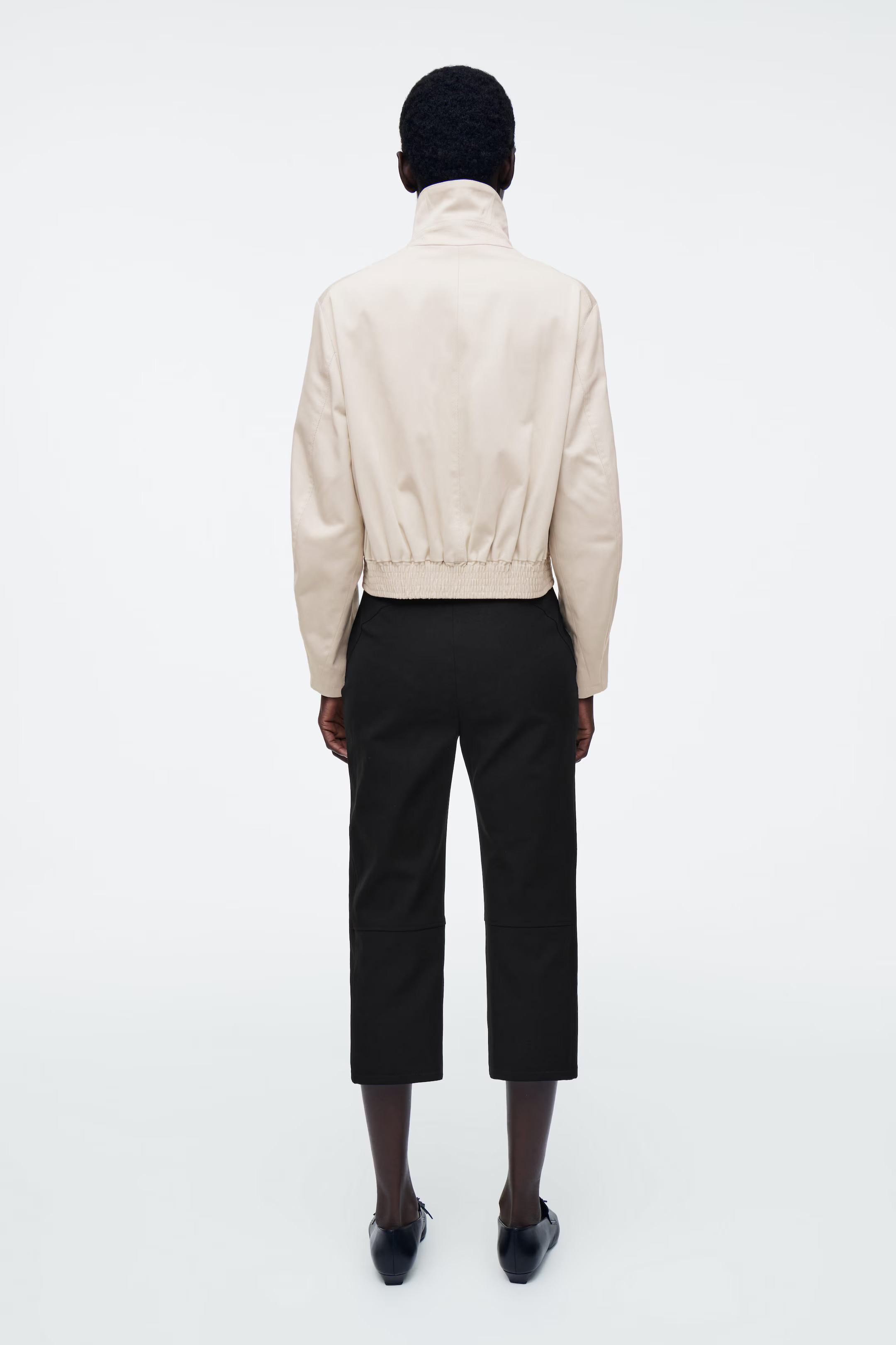 FUNNEL-NECK BOMBER JACKET - LIGHT BEIGE | COS | COS (EU)