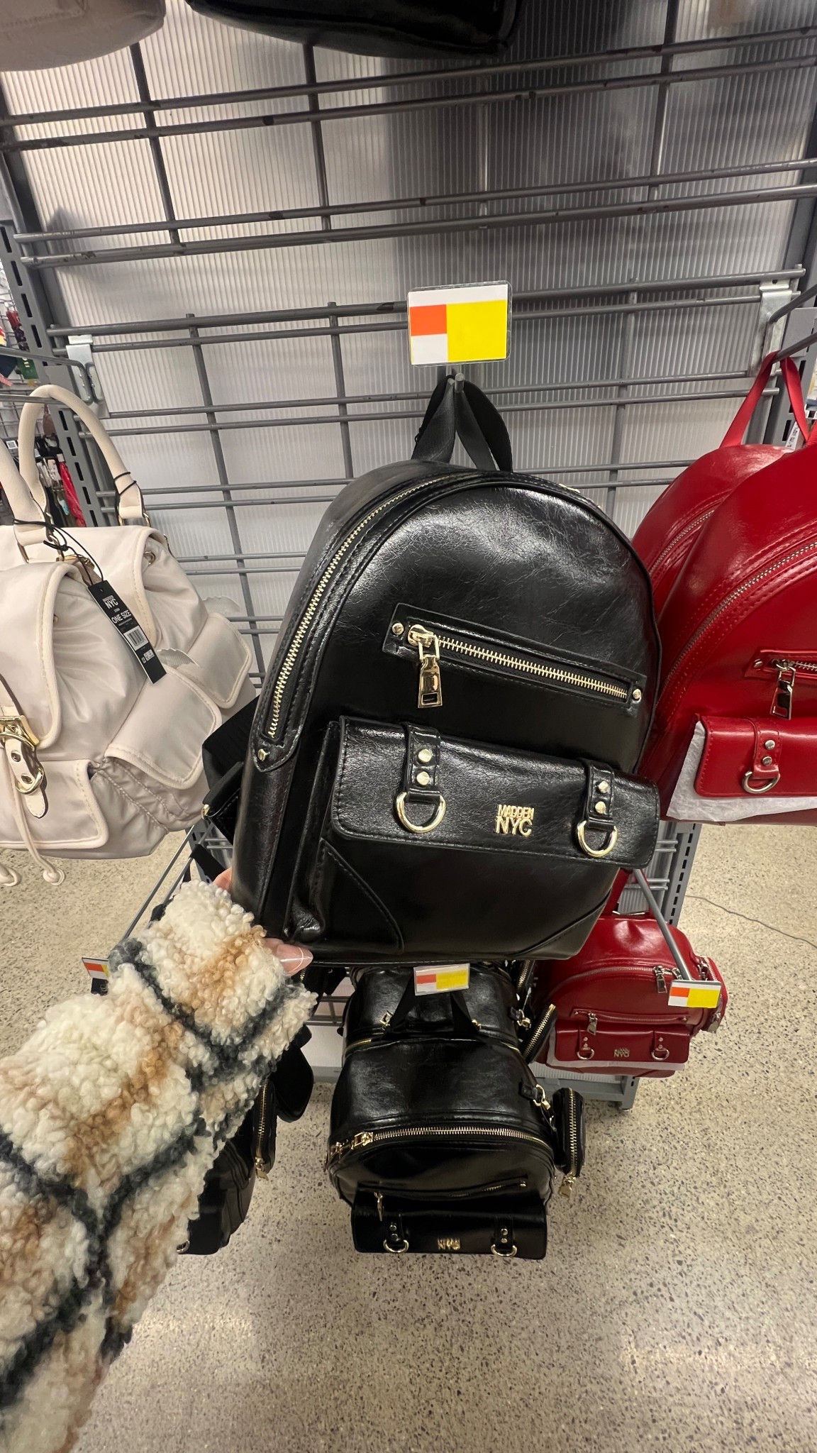 Madden NYC Women's Faux Leather Dome Ring Backpack, Red Wine
On sale $20

#LTKFindsUnder50 #LTKSaleAlert #LTKWorkwear