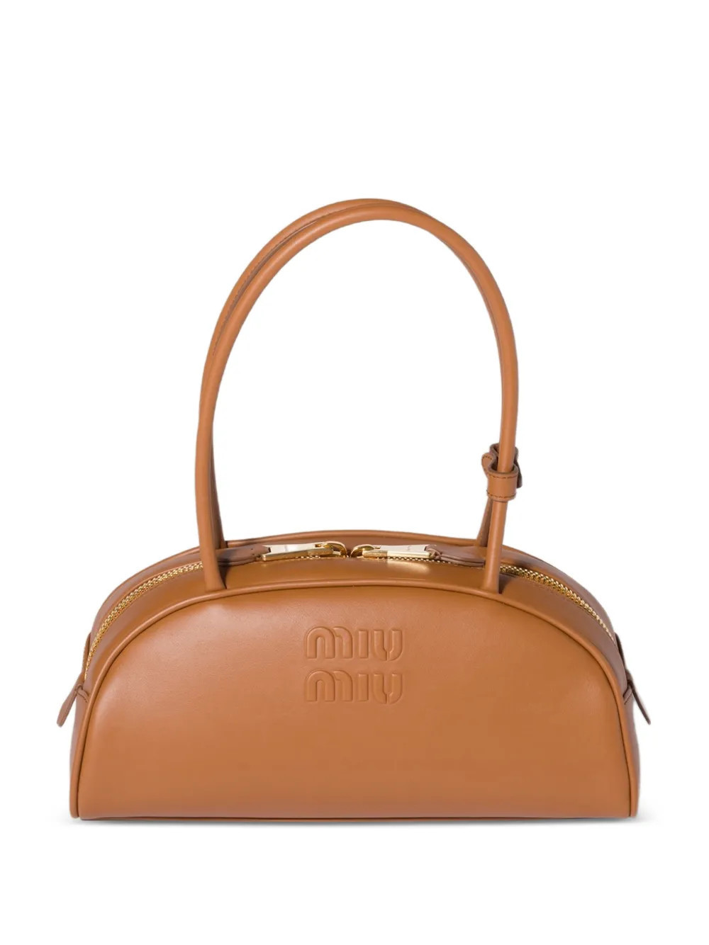 Miu Miu Beau leather shoulder bag - Brown | Farfetch Global