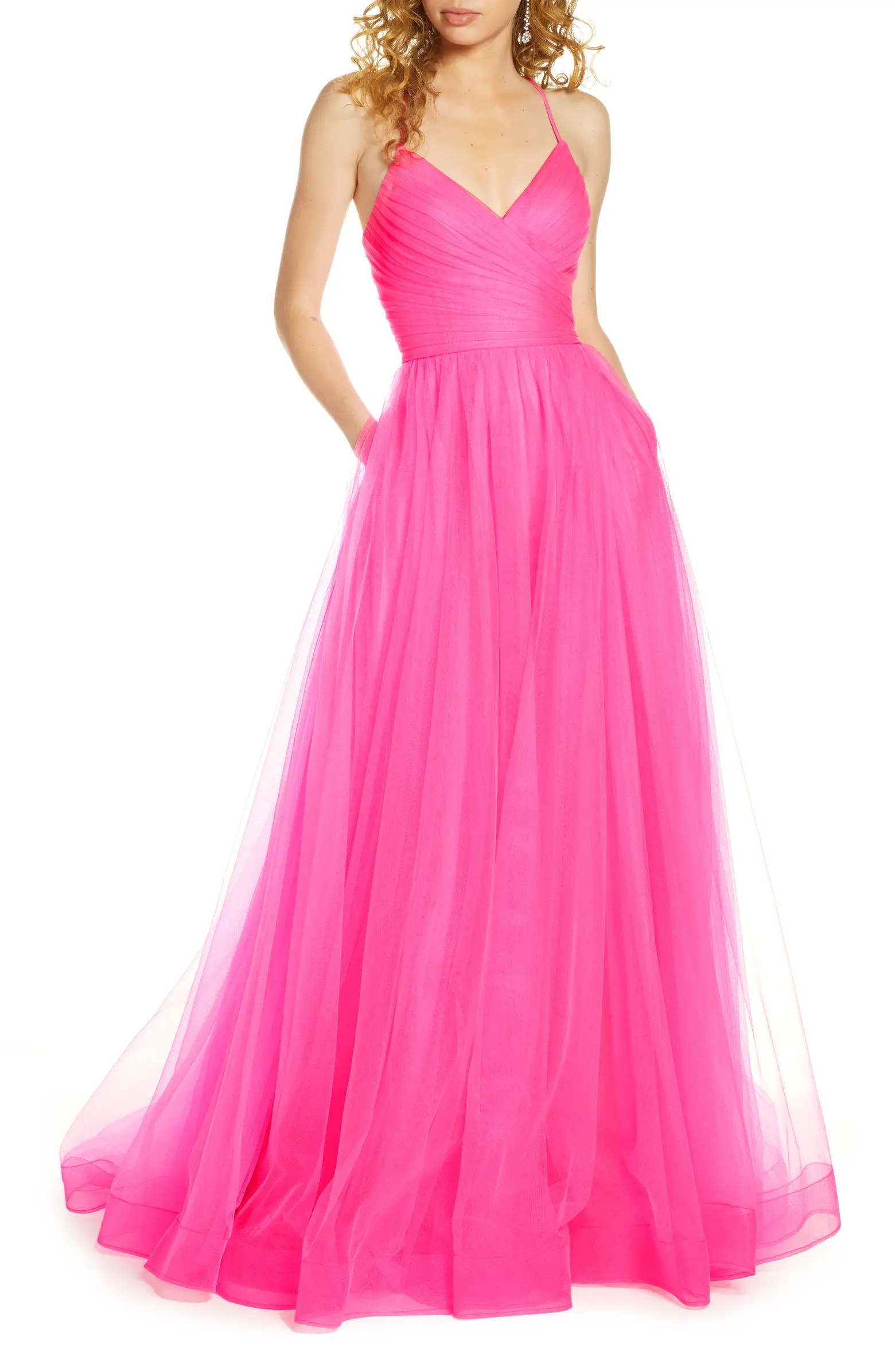 Neon Light Tulle Gown | Nordstrom