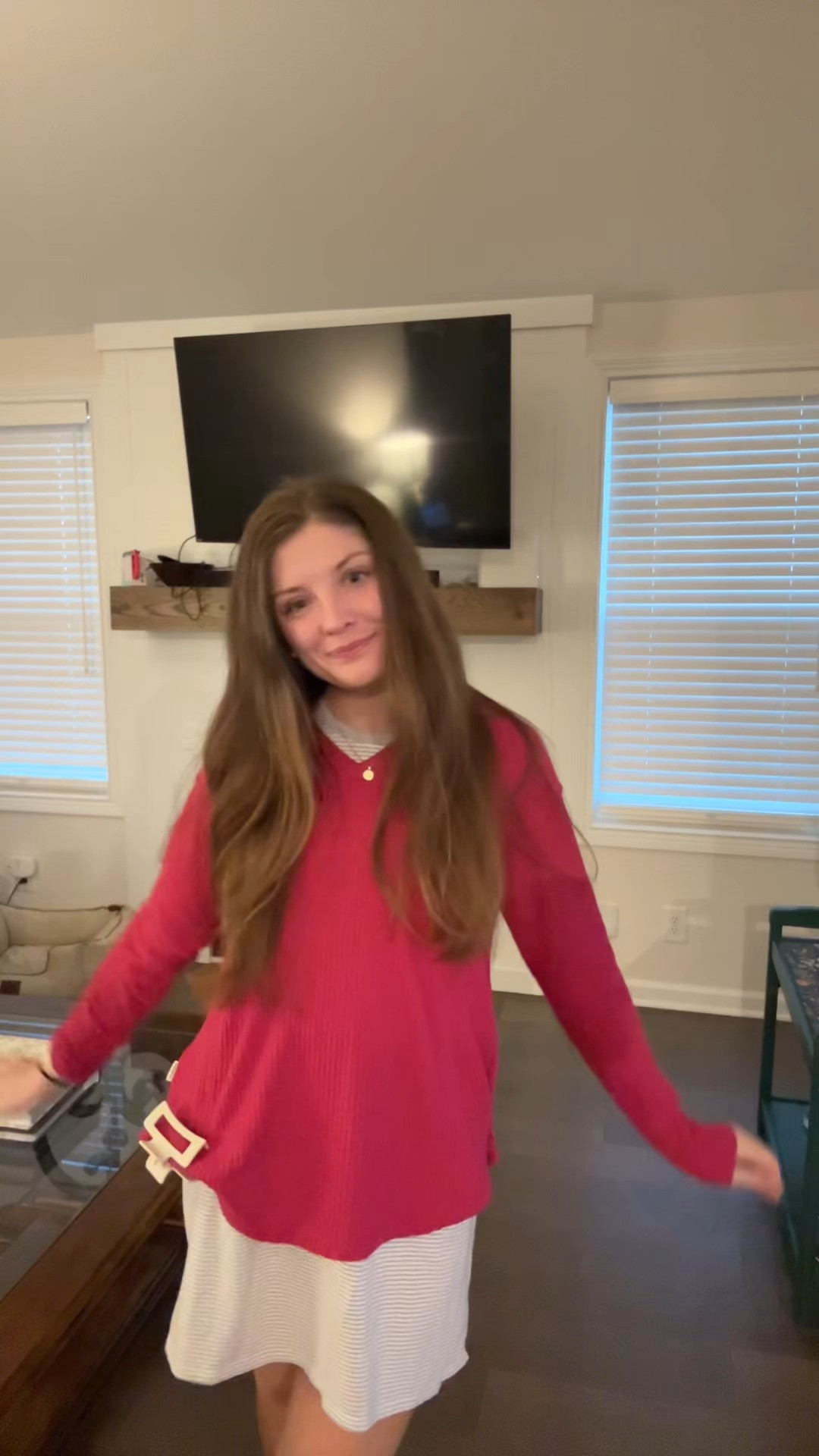 sweater: xs
dress: s