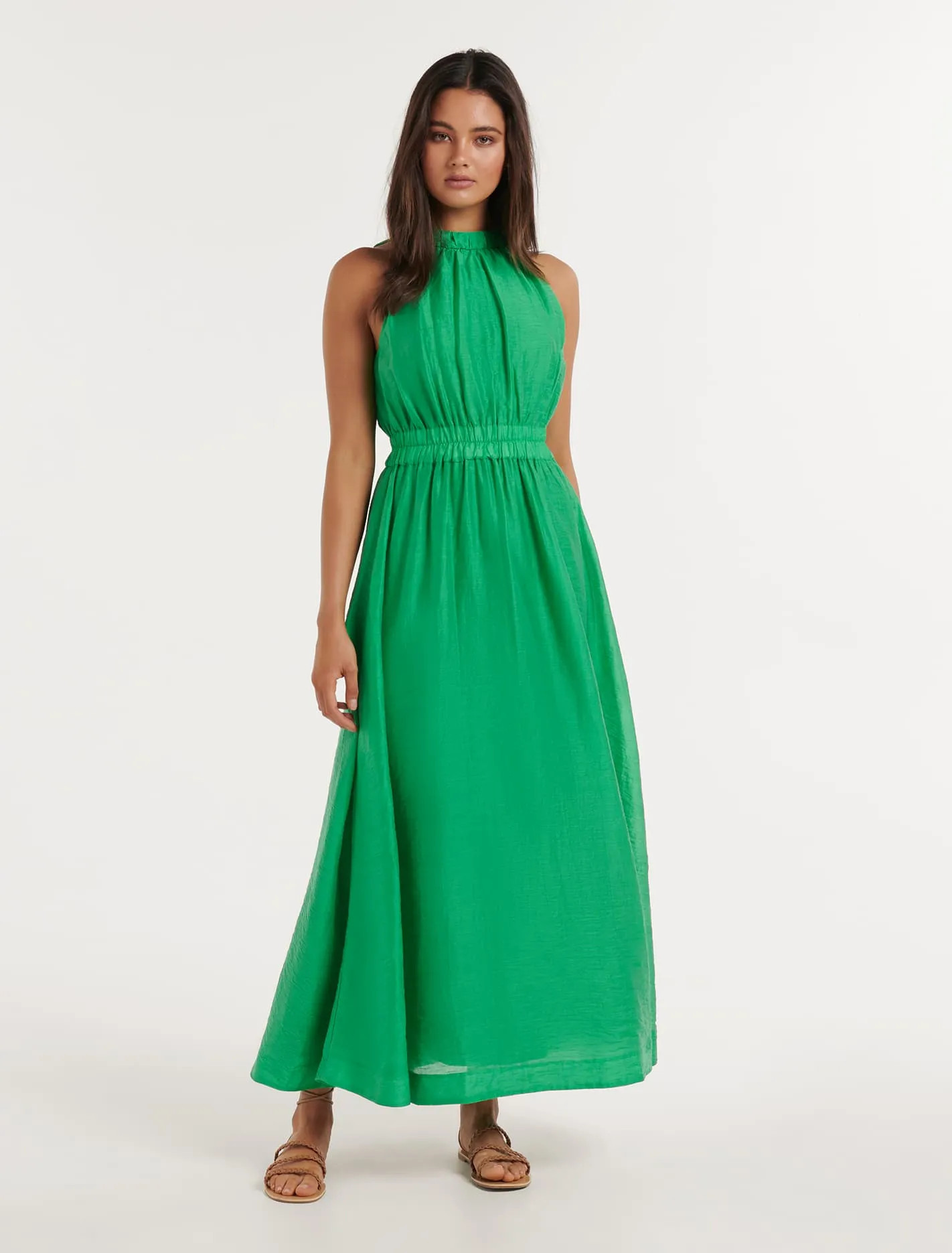 Magnolia High-Neck Midi Dress | Forever New (AU)