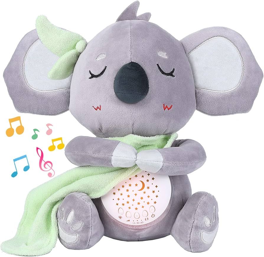 Baby Soother, Portable Sound Machine Baby with Projector, Night Light, 15 Lullabies, Baby White N... | Amazon (US)