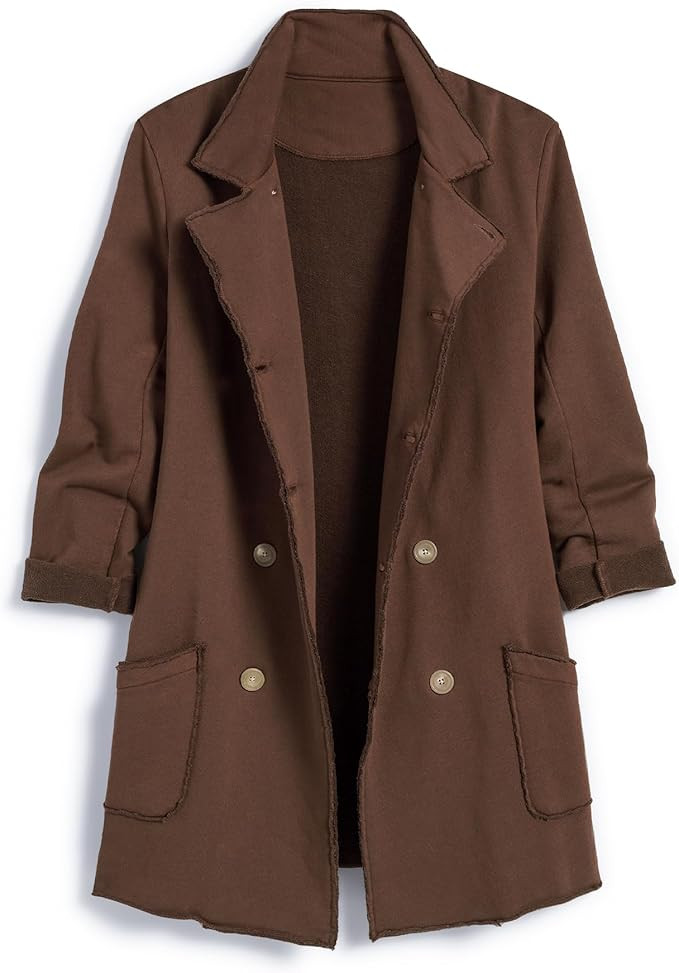 Ainangua Tipperary Trench Coat Women Double Breasted Lapel Long Coat Winter Fall Fashion Fleece J... | Amazon (US)