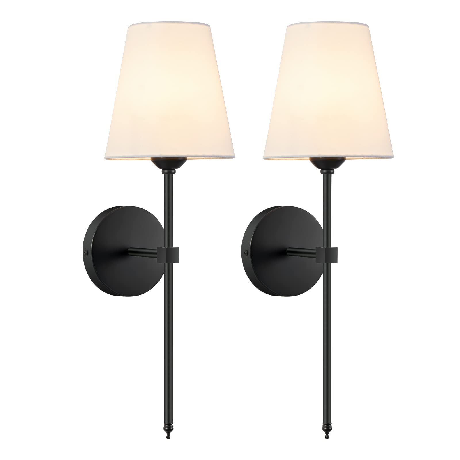 Wall Sconces Sets of 2, Retro Industrial Wall Lamps, Bathroom Vanity Sconces Wall Lighting with W... | Amazon (US)