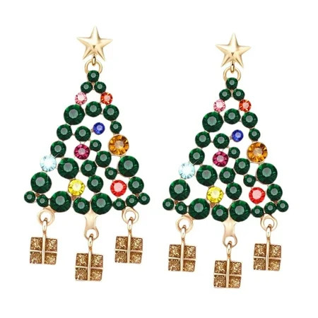 hengtong Christmas Tree Earrings Christmas Earrings for Xmas New Year Winter Festival | Walmart (US)