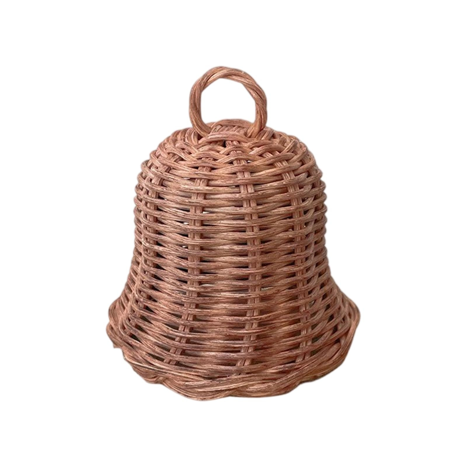 Handmade Woven Rattan Bell Ornament, 4.33 in Bell - Shaped Hanging Decor with Loop for Christmas ... | Amazon (US)