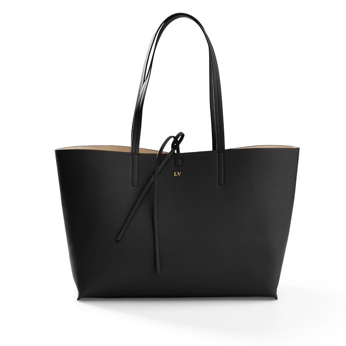 Fillmore Vegan Leather Tote, Foil Debossed | Mark and Graham