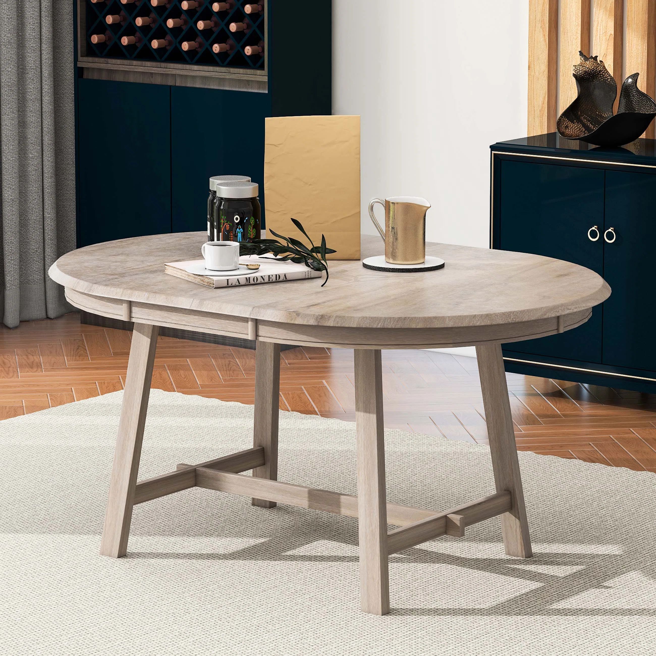 Ophelia & Co. Wood Dining Table Round Extendable Dining Table | Wayfair | Wayfair North America