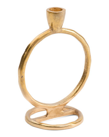 8in Metal Ring Taper Candle Holder | Marshalls