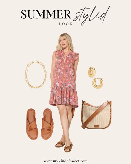 Summer style look// This dress from Evereve paired with these sandal slides from Everlane are perfect for a summer day full of shopping or even going to brunch! 

#LTKSeasonal #LTKshoecrush #LTKstyletip