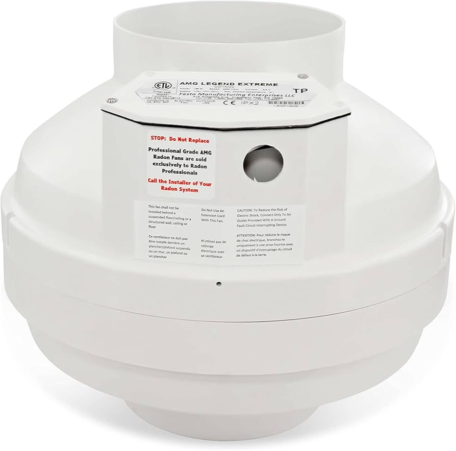 Festa Radon AMG Legend Extreme Radon Fan - Quiet and Energy Efficient 571 CFM Radon Mitigation Sy... | Amazon (US)