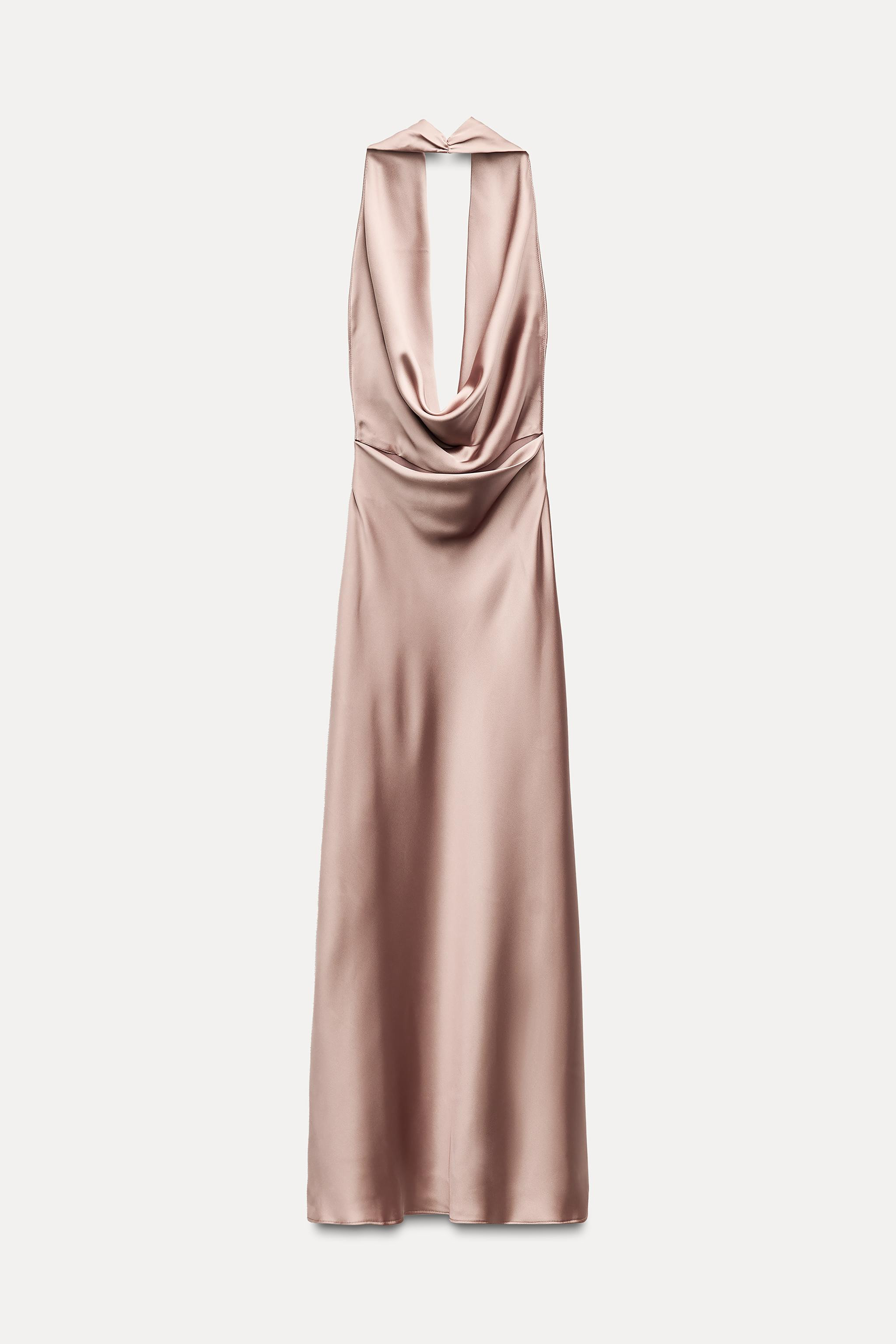 SATIN EFFECT OPEN BACK MIDI DRESS | Zara US