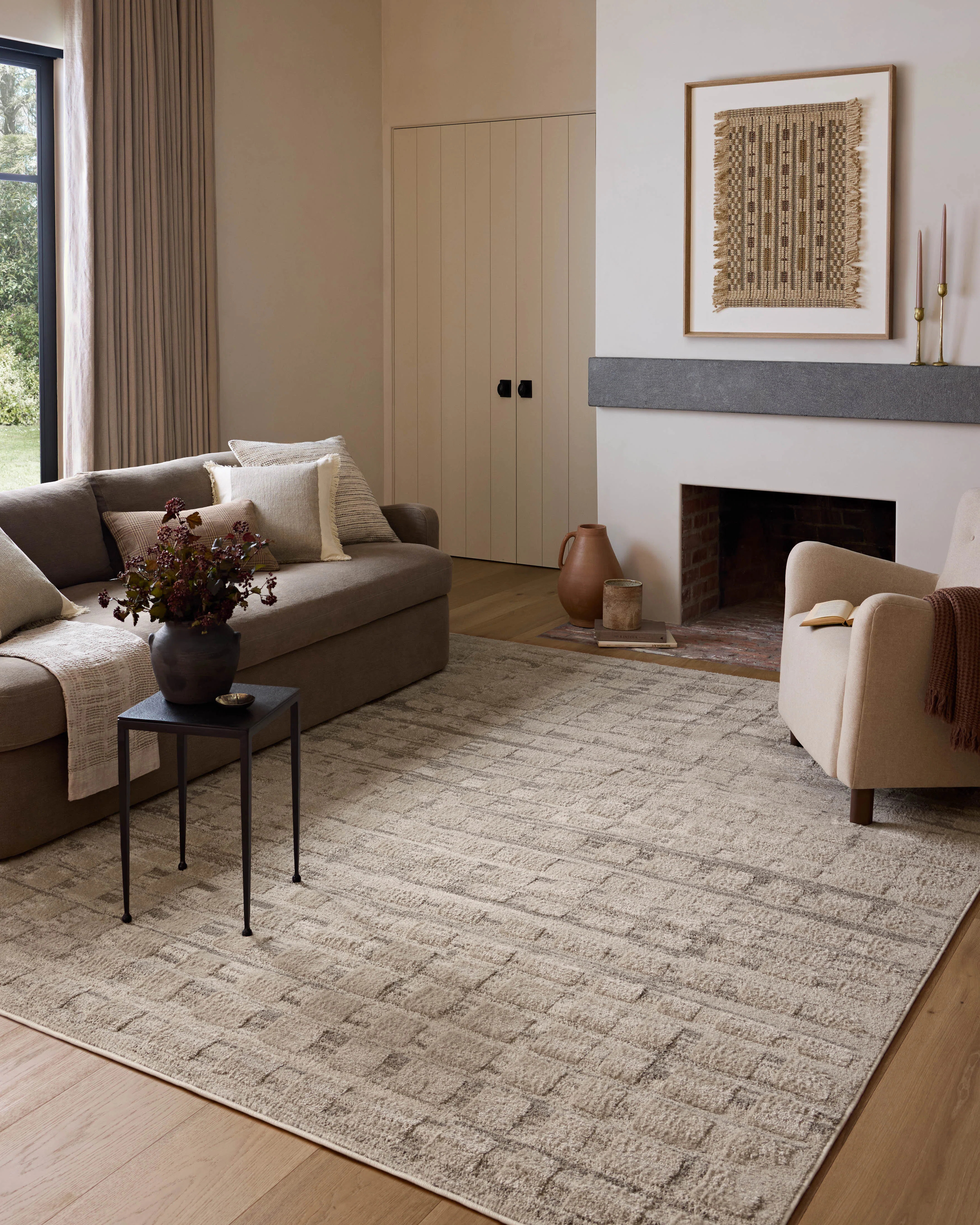 Amber Lewis x Loloi Monty  Pebble / Beige Area Rug | Wayfair North America
