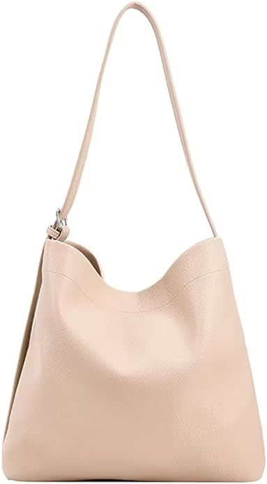 EDIWER Women’s Tote Handbag Vegan Leather Shoulder Bag Large Capacity Work Bag Designer Travel ... | Amazon (US)