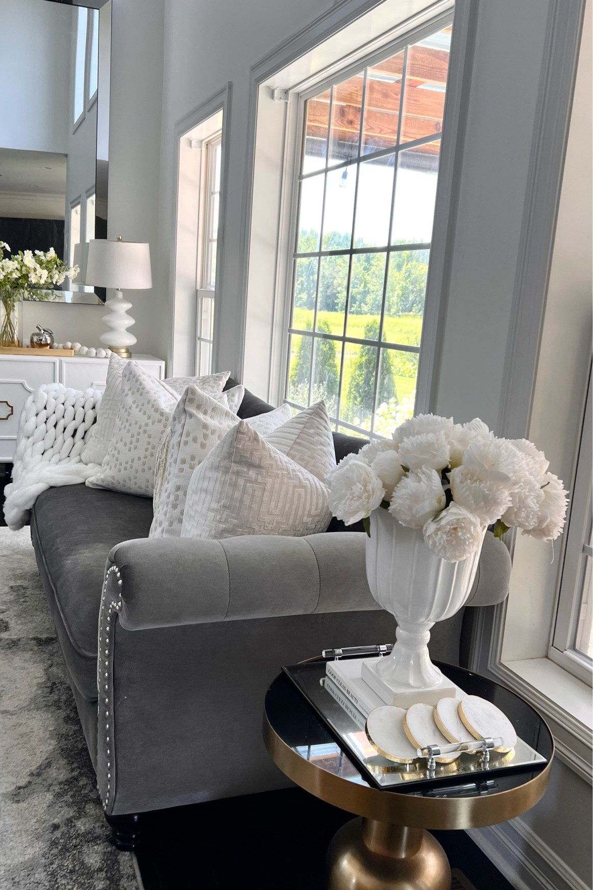 My grey sofa
#sofa
#neutral
#spring
#grey couch 

#LTKU #LTKhome #LTKsalealert