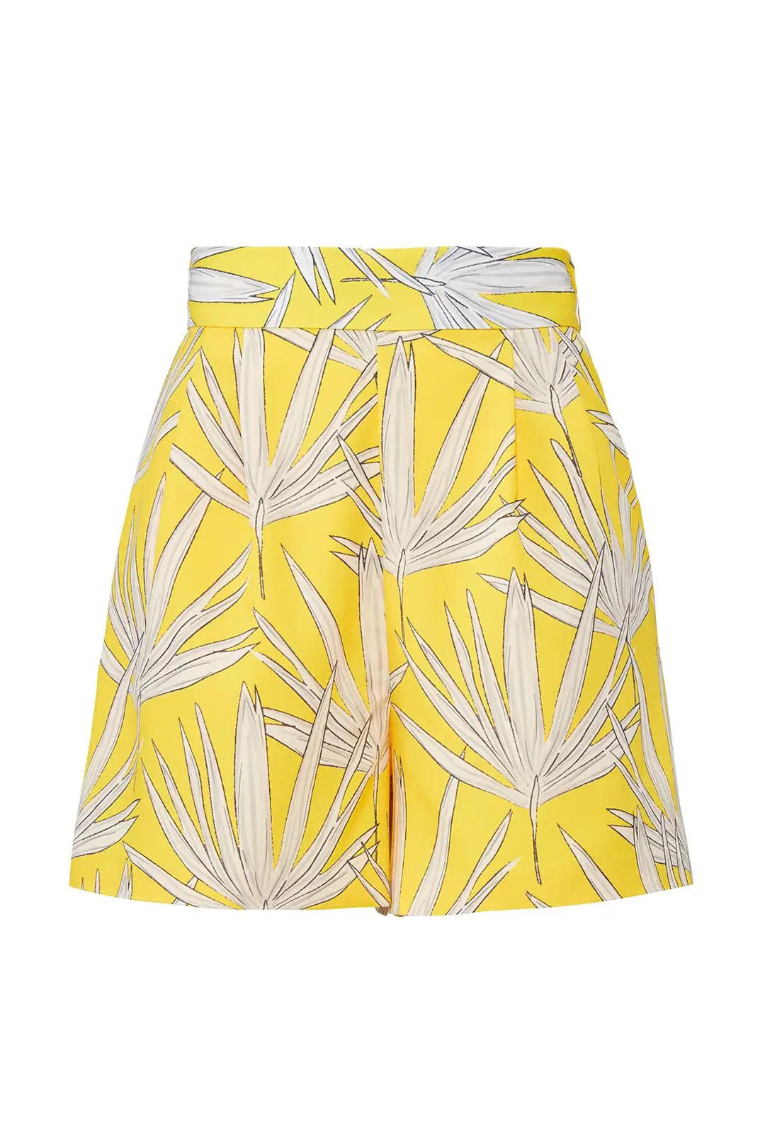 Hutch Yellow Leaf Shorts | Rent The Runway