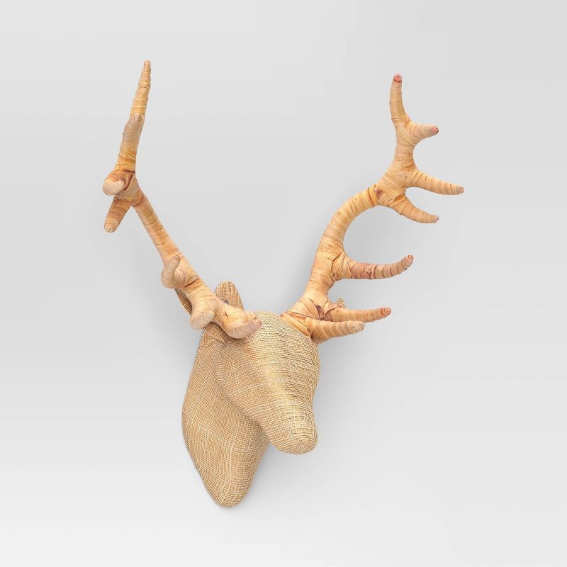 Woven Deer Head Wall Decor Brown - Threshold&#8482; | Target