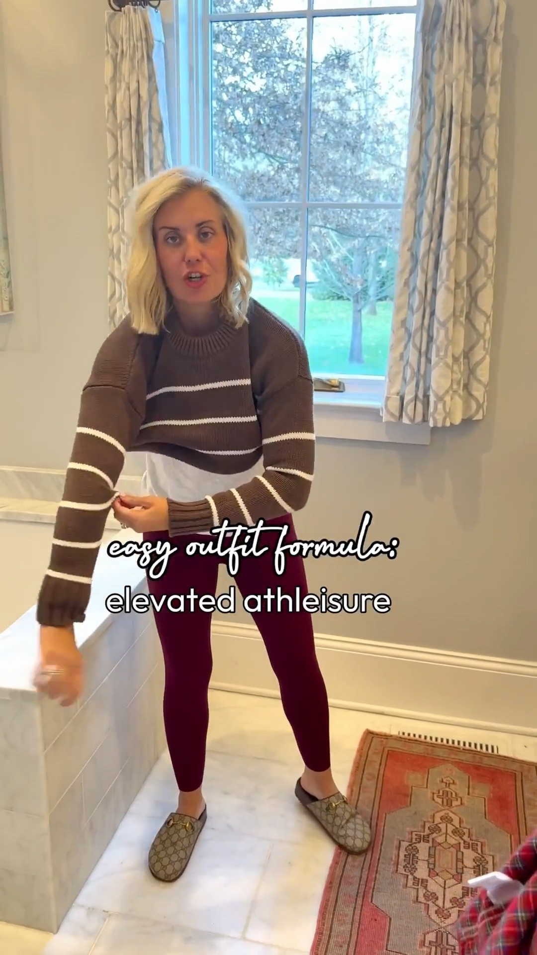 Elevated athleisure… the key: at least 1 add on non-athletic piece… in this case the sweater (well, & tee) and slides!
Sweater - xs
Tee - xs
Blouse - xs
Leggings - 7/8 small
Slides - 38

*be sure to use code LTKSPANX for 20% off (almost) sitewide through 3/15!


#LTKActive #LTKdayinmylife #LTKgrwm