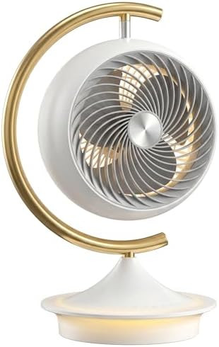 Desk Fans for Bedroom with Light, 16 Inch Table Air Circulator Fans with Ring Bracket, Oscillatin... | Amazon (US)