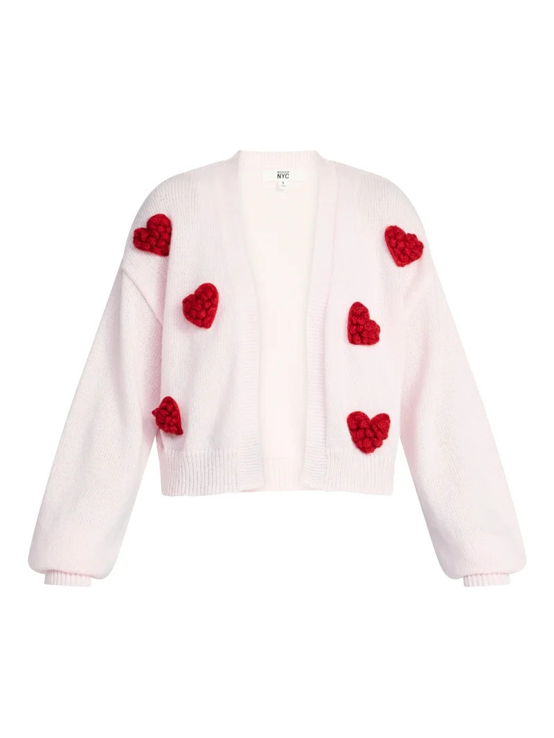 Madden NYC Women's Heart Cardigan, Lightweight, Sizes XXS-XXL | Walmart (US)