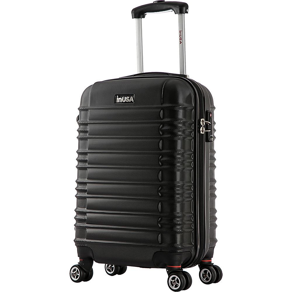 inUSA New York Collection 20"" Carry-on Lightweight Hardside Spinner Suitcase Black - inUSA Hardside Carry-On | eBags