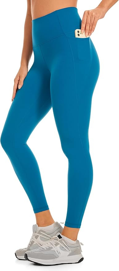 CRZ YOGA Womens Butterluxe Workout Leggings 25 Inches - High Waisted Gym Yoga Pants with Pockets ... | Amazon (US)