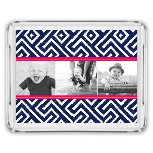 Lively Stripes Serving Tray, 11.5x9 Inches, Blue | Shutterfly