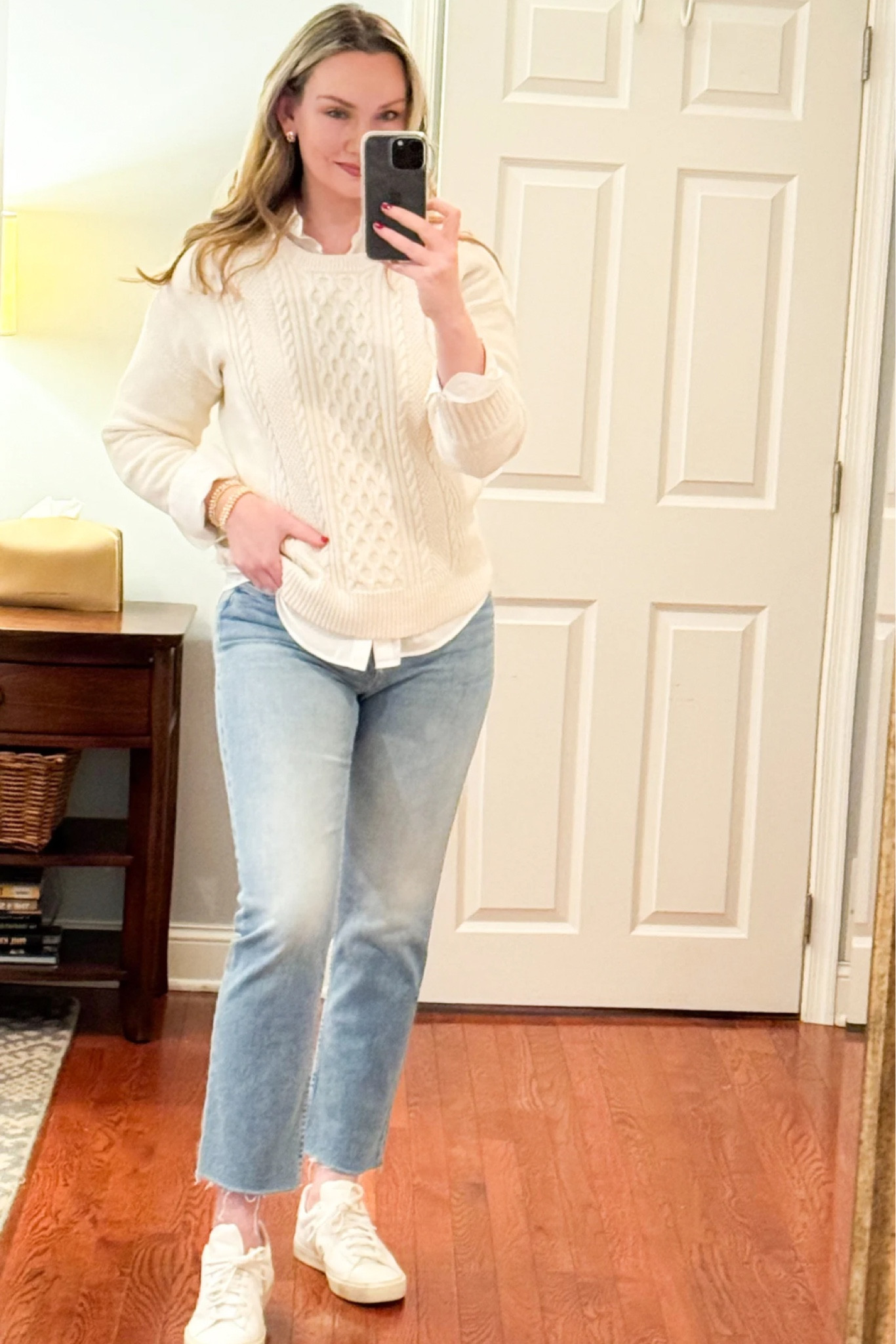 Work from home ootd featuring mother denim in size 30  

#LTKmidsize #LTKstyletip #LTKover40