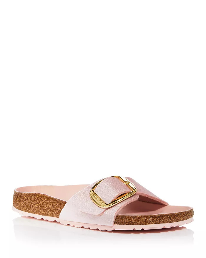 Women's Madrid Big Buckle Velvet Slide Sandals | Bloomingdale's (US)