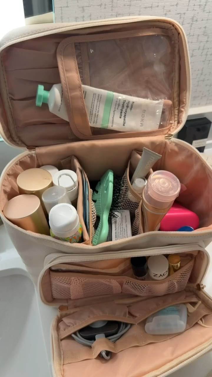 This Amazon bag is amazing, it holds all my travel things and has so much space. So many different pockets and it's super deep so fits taller products! I packed all my skincare, haircare, and daily things in here for our trip. Highly recommend. Linked my Amazon makeup case too! 

Amazon finds, Amazon beauty

#LTKBeauty #LTKTravel #LTKselfcare