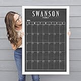 Dry Erase Framed Calendar, 18x24 or 24x36 Customized Dry Erase Wall Calendar, Modern Style Chalkboar | Amazon (US)