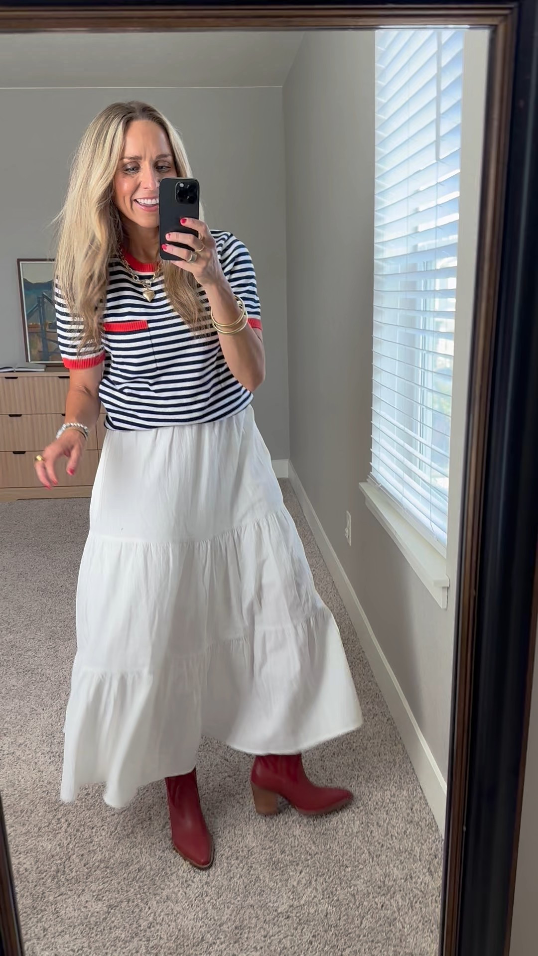 The same cute work outfit paired with my new red cowboy boots!! They are sooooo cute!!

Everything is true to size.

#LTKSeasonal #LTKStyleTip #LTKWorkwear