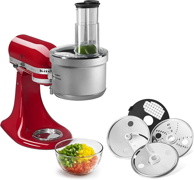 KitchenAid KSM2FPA Food Processor Attachment, Dicing Kit, Silver | Amazon (US)