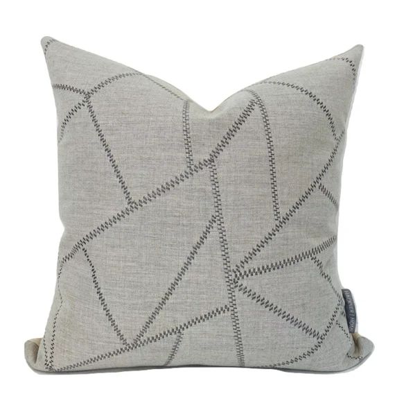 Greige Abstract Geometry  Gray Pillow Cover Geometric | Etsy | Etsy (US)