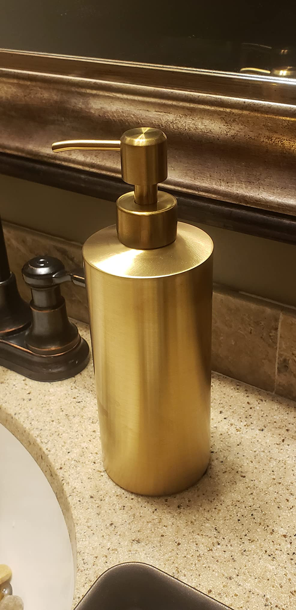 Yew Design - Gold Soap Dispenser for Bathroom (Stainless Steel) and Kitchen - Hand Soap, Detergen... | Amazon (US)