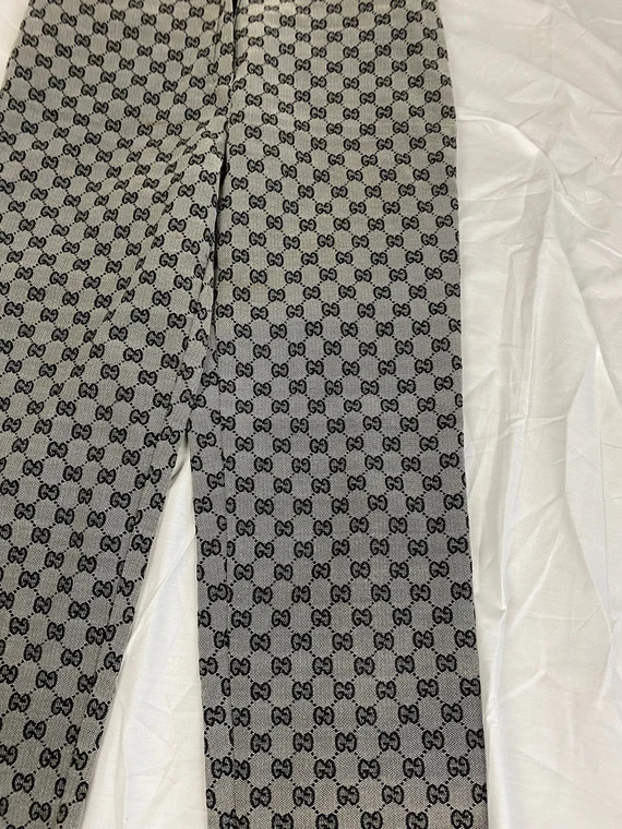 Black Grey Gucci Monogram Pants | Etsy | Etsy (US)