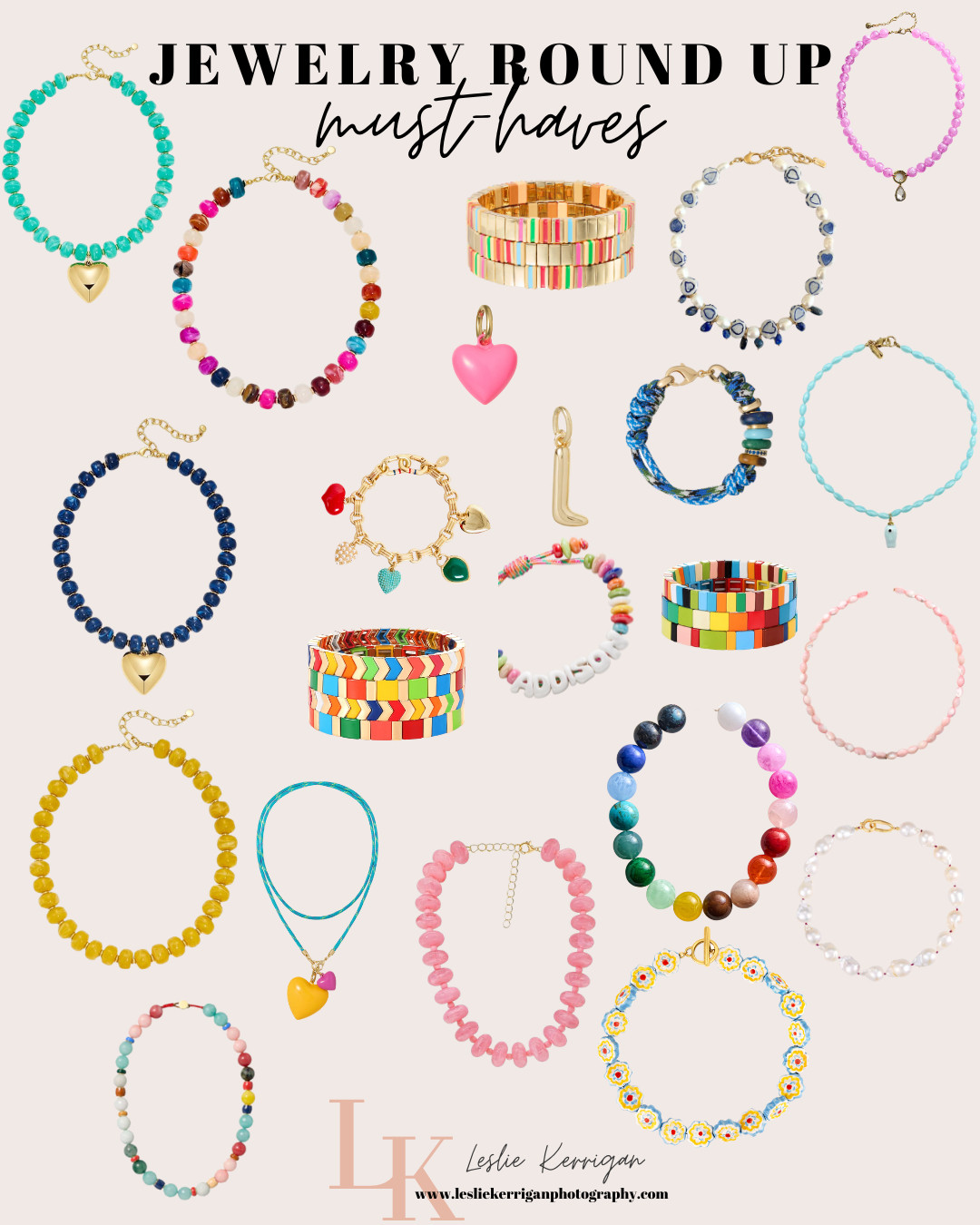 Fun colorful jewelry is the perfect thing to finish any look.  Even just a tshirt and jeans!  These are some of my current faves that are all about color!  Bracelets, charms and necklaces that are perfect for spring and summer! 

 #LTKSeasonal #LTKOver40
