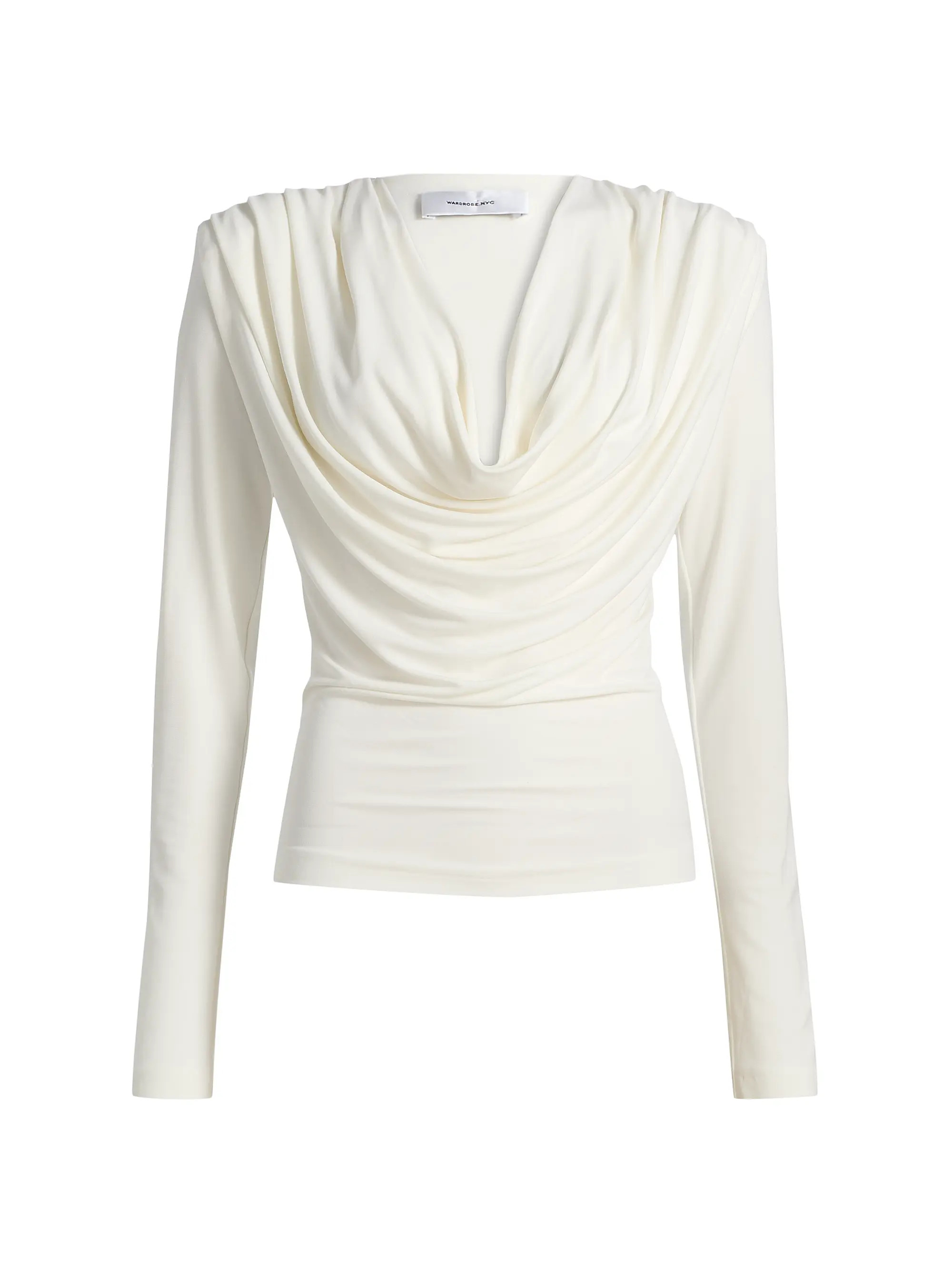 Evening Cowlneck Long-Sleeve Top | Saks Fifth Avenue
