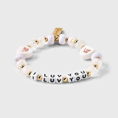 I Luv You Beaded Bracelet - Little Words Project White | Target
